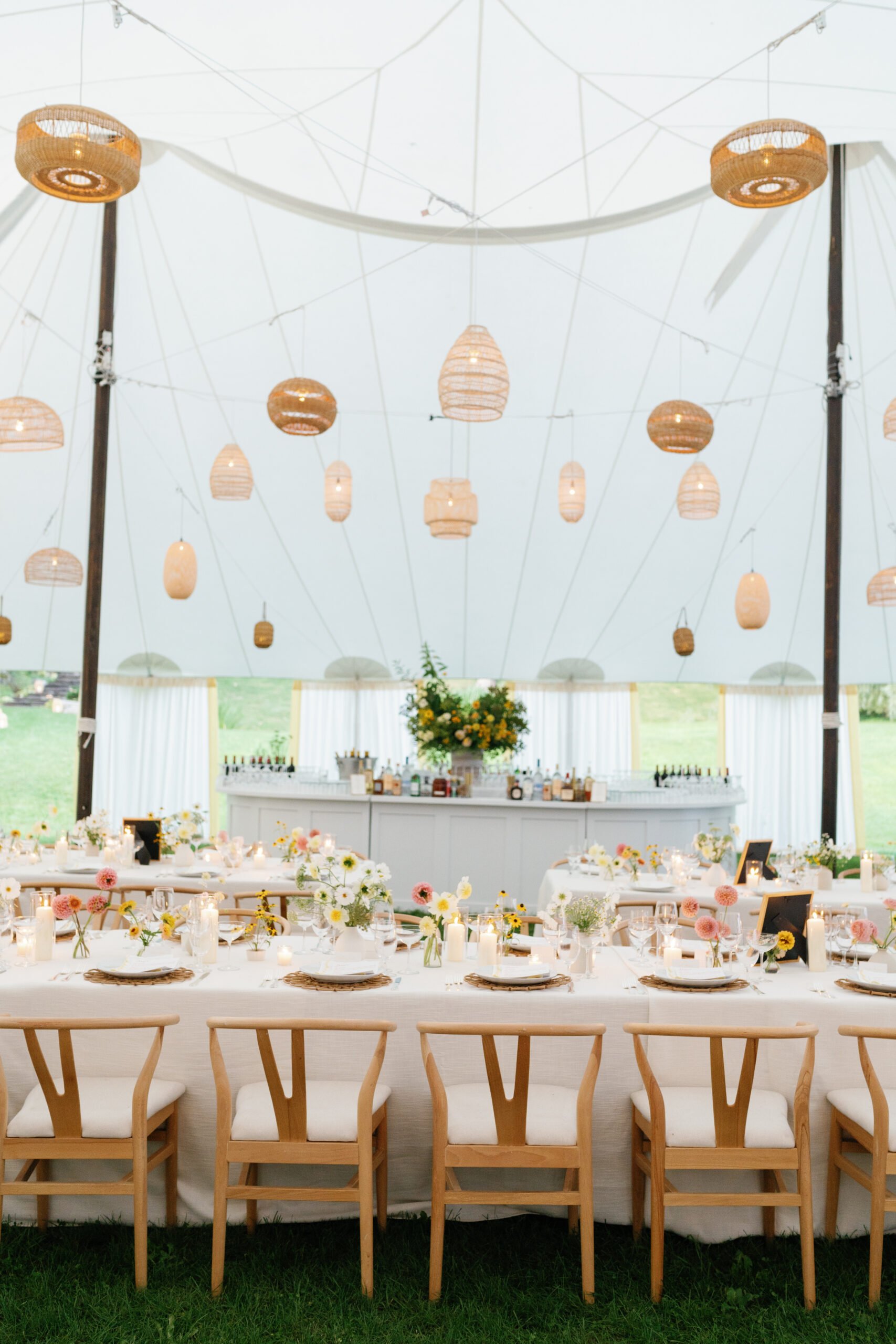 Tented reception at Deer Mountain Inn